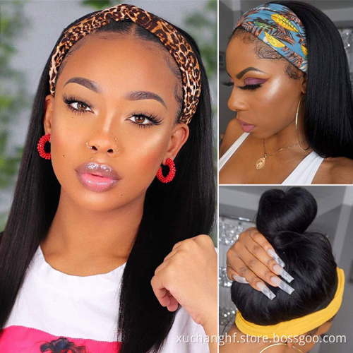 drop shipping wholesale cheap headband wigs human hair head band wigs for black women wig headband